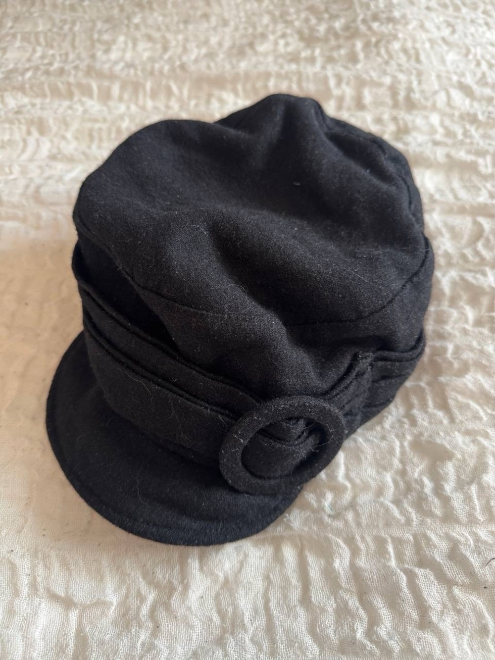 Black Newsboy Cap